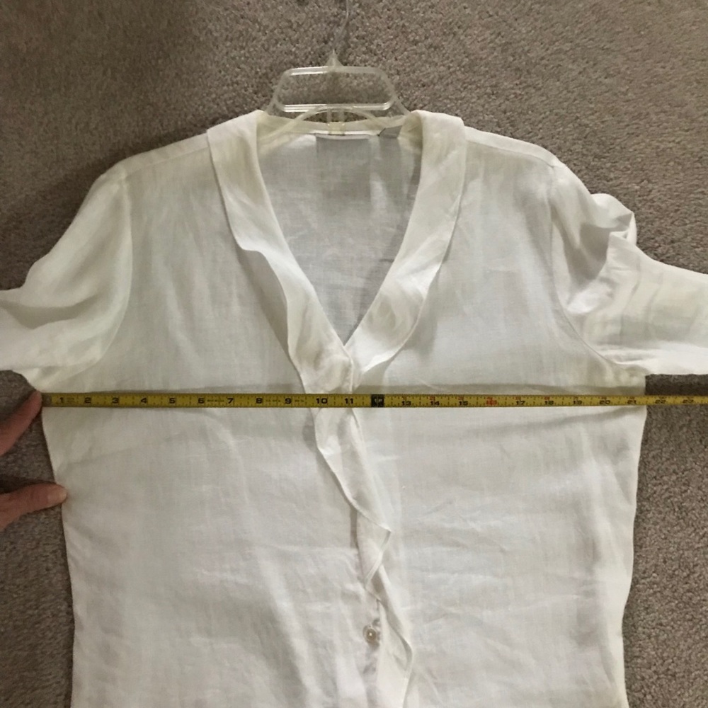 Linen Ruffle Top - Picture 2 of 3
